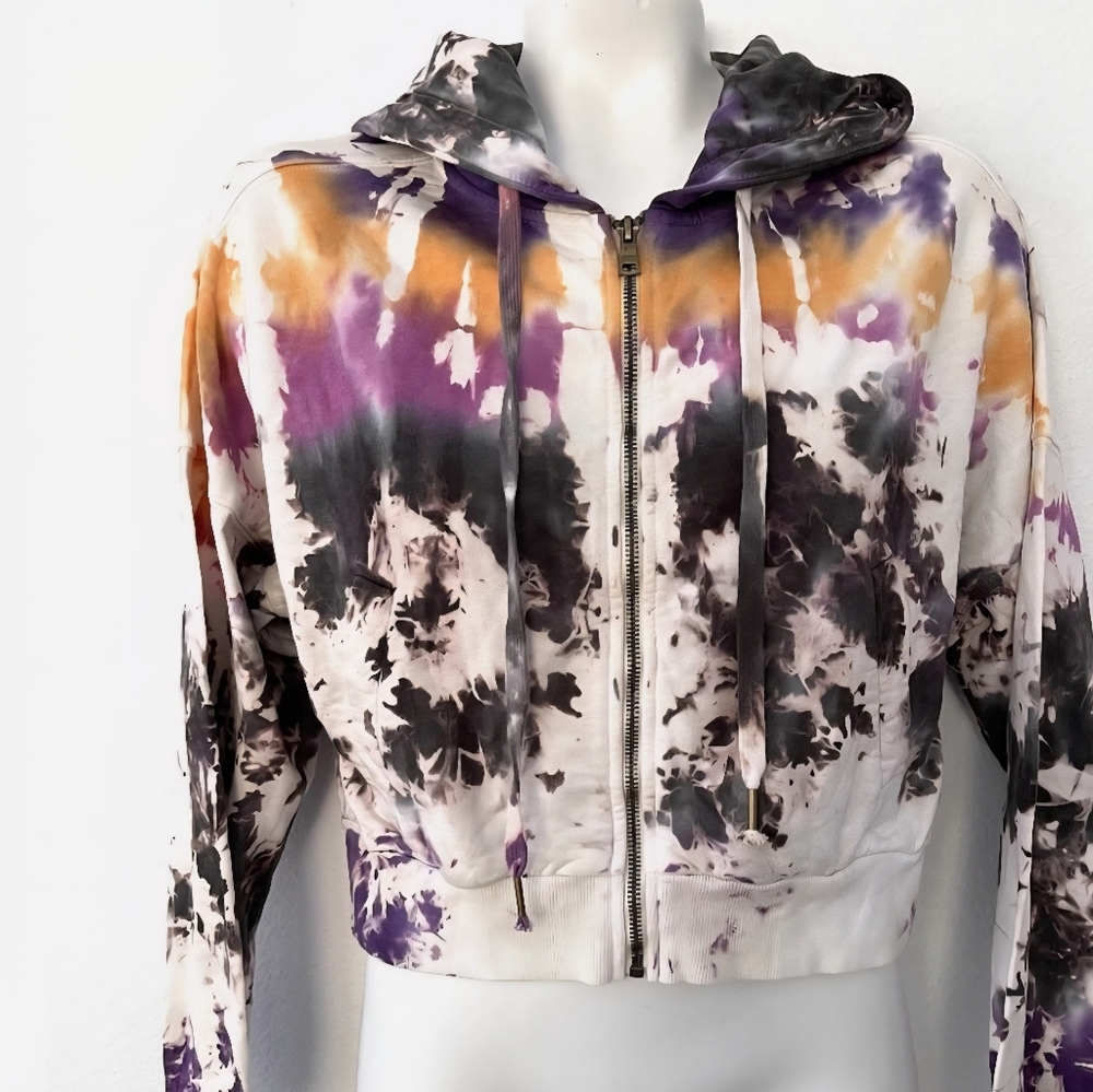 Young Fabulous & Broke Purple, Black & Gold Tie-Dye Hoodie